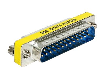 [65484] Delock Adapter Sub-D 25 pin male > female port saver - Serieller Gender Changer - DB-25 (W)