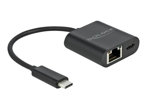 [66644] Delock Netzwerkadapter - USB-C 3.2 Gen 1 - Gigabit Ethernet x 1 + USB-C (nur Spannungsversorgung)