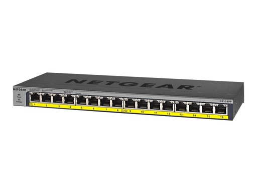[GS116LP-100EUS] Netgear GS116LP - Switch - 16 x 10/100/1000 (PoE+)