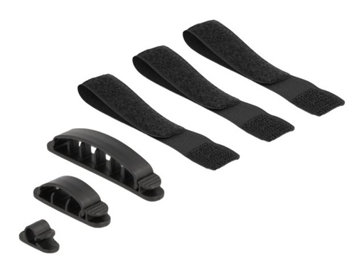 [18393] Delock Kabel-Management-Kit - Schwarz