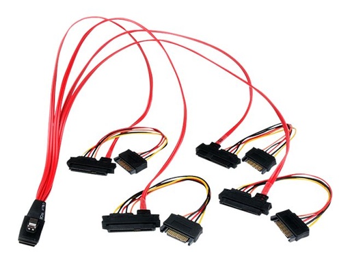 [SAS808782P50] StarTech.com Internes Serial-Attached SCSI Mini SAS Kabel 50cm - SF-8087 auf 4x SFF-8482 - Internes Mini SAS Kabel zu 4x SATA - Internes SAS-Kabel - SAS 6Gbit/s - 36 PIN 4iMini MultiLane (S)