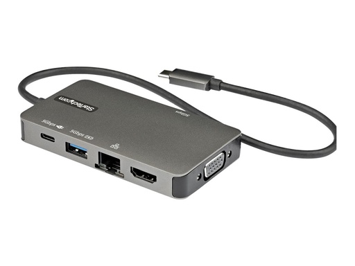 [DKT30CHVPD2] StarTech.com USB-C Multiport Adapter - USB-C auf 4K 30Hz HDMI oder 1080p VGA - USB Typ-C Mini Dock mit 100W Power Delivery Passthrough, 3-Port USB Hub 5 Gbit/s, GbE - 30cm Kabel (DKT30CHVPD2)