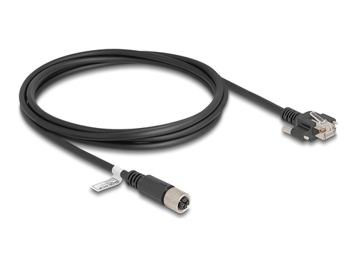 [80457] Delock Netzwerkkabel - 8 pin M12-X (W) zu RJ-45 (M)