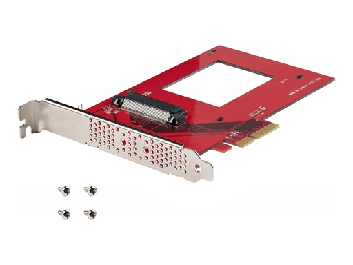 [PEX4SFF8639U3] StarTech.com U.3 to PCIe Adapter Card, PCIe 4.0 x4 Adapter For 2.5" U.3 NVMe SSDs, SFF-TA-1001 PCI Express Add-in Card for Desktops/Servers, TAA Compliant - OS Independent (PEX4SFF8639U3)