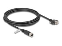 [80450] Delock Netzwerkkabel - 4-polig M12-D (W) zu RJ-45 (M)