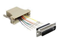 [65433] Delock Adapter Sub-D 25 Pin male > RJ45 female assembly kit - Serieller Adapter - RJ-45 (W)