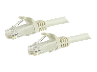 [N6PATC150CMWH] StarTech.com 1.5m CAT6 Ethernet Cable, 10 Gigabit Snagless RJ45 650MHz 100W PoE Patch Cord, CAT 6 10GbE UTP Network Cable w/Strain Relief, White, Wiring is UL Certified/TIA - Category 6 - 24AWG (N6PATC150CMWH)