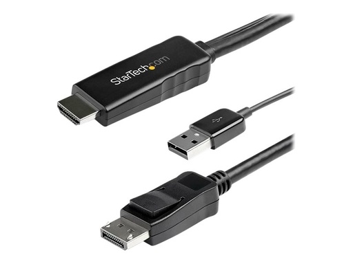 [HD2DPMM3M] StarTech.com 3m HDMI to DisplayPort Adapter Cable with USB Power - 4K 30Hz Active HDMI to DP 1.2 Converter (HD2DPMM3M)