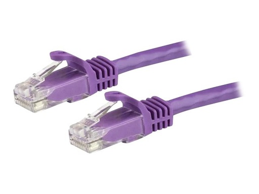 [N6PATC750CMPL] StarTech.com 7.5m CAT6 Ethernet Cable, 10 Gigabit Snagless RJ45 650MHz 100W PoE Patch Cord, CAT 6 10GbE UTP Network Cable w/Strain Relief, Purple, Wiring is UL Certified/TIA - Category 6 - 24AWG (N6PATC750CMPL)