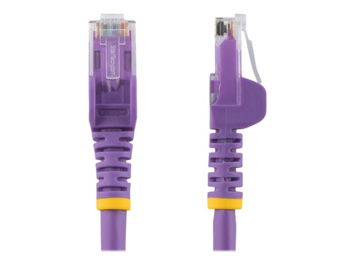 [N6PATC3MPL] StarTech.com 3m CAT6 Ethernet Cable, 10 Gigabit Snagless RJ45 650MHz 100W PoE Patch Cord, CAT 6 10GbE UTP Network Cable w/Strain Relief, Purple, Wiring is UL Certified/TIA - Category 6 - 24AWG (N6PATC3MPL)