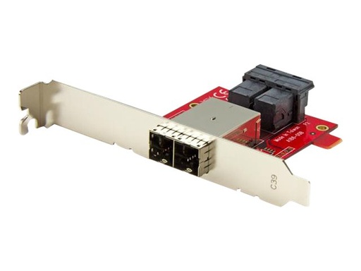 [SFF86448PLT2] StarTech.com StarTech Mini-SAS Adapter - Dual SFF-8643 auf SFF-8644 - Voll und Low-Profile Slotblech - 12Gbit/s - SAS-Blende intern zu extern - SAS 12Gbit/s - 4x Mini SAS HD (SFF-8643)
