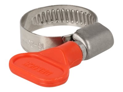 [19435] Delock Butterfly - Schlauchschelle - geeignet für 16 - 25 mm Schlauch - Rot (Packung mit 10)