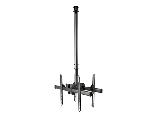 [FPCEILBTB] StarTech.com Zweifache Deckenhalterung für Fernsehgeräte(32"-75") - Rücken an Rücken, Hochbelastbare, Bildschirmhalterung mit Teleskopstab (106 bis 156 cm)