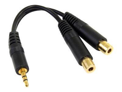 [MUY1MFF] StarTech.com 15cm Stereo Splitter Kabel - 3,5mm Klinke Stecker auf 2x 3,5mm Buchse