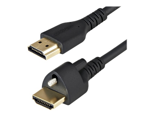 [HDMM1MLS] StarTech.com 1m High Speed HDMI Kabel - 4K 60Hz HDR - HDMI-2.0-Monitorkabel mit Verriegelungsschraube für sichere Verbindung - HDMI-Kabel mit Ethernet - St/St (HDMM1MLS)