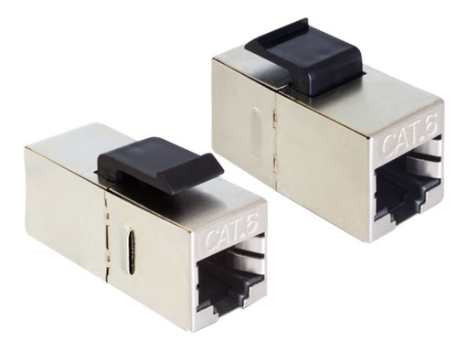 [86626] Delock Keystone Module RJ45 jack > RJ45 jack Cat.6 compact - Modulare Eingabe - CAT 6 - STP - RJ-45 - Schwarz (Packung mit 25)