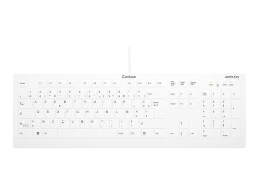[AK-C8112-US-W/FR] Cherry Contour Active Key QuickClean AK-C8112 - Tastatur