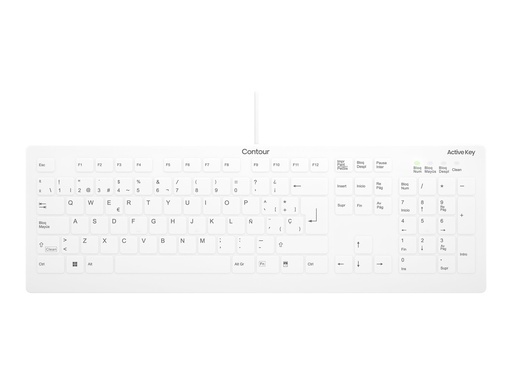 [AK-C8112-US-W/ES] Cherry Contour Active Key QuickClean AK-C8112 - Tastatur