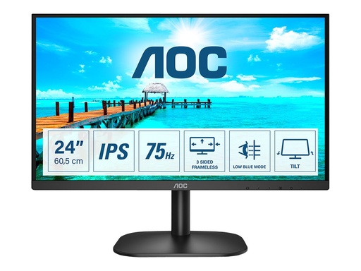 [24B2XH] AOC B2 24B2XH - 60,5 cm (23.8") - 1920 x 1080 Pixel - Full HD - LED - 7 ms - Schwarz
