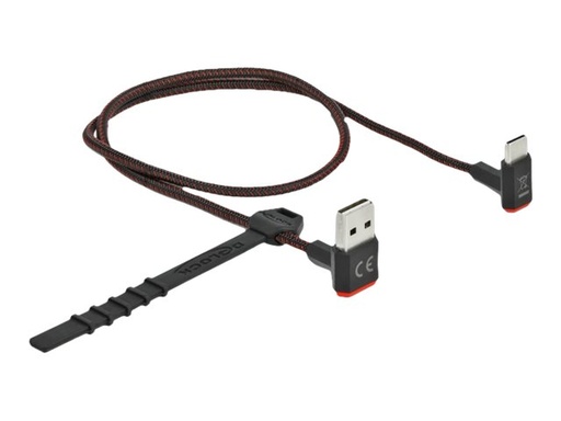 [85275] Delock Easy - USB-Kabel - USB (M) nach oben/unten abgewinkelt, doppelseitig zu 24 pin USB-C (M)
