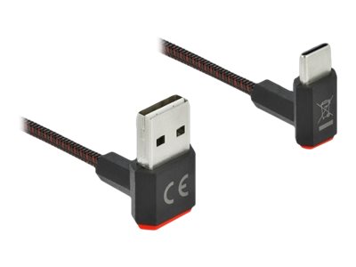 [85276] Delock Easy - USB-Kabel - USB (M) nach oben/unten abgewinkelt, doppelseitig zu 24 pin USB-C (M)