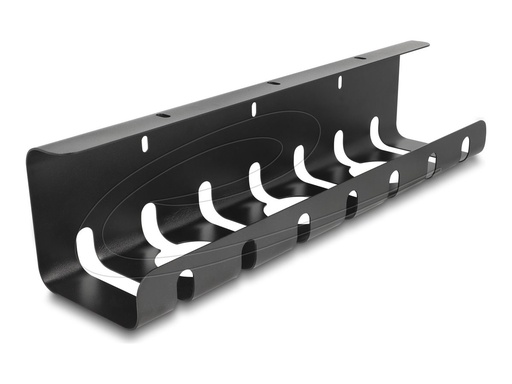 [88031] Delock Kabelhalter - Montage unter Tisch - 43 cm - Schwarz (Packung mit 2)