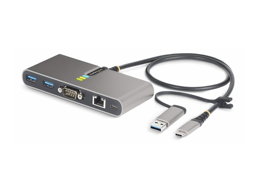 [5G2A1SGBB-USB-C-HUB] StarTech.com 2-Port USB-C/USB-A Hub with GbE