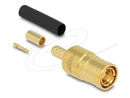 [91786] Delock SMB Stecker zum Crimpen RG-174 RG-316mit passendem Schrumpfschlauch
