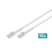 [DK-1632-A-010B-10] DIGITUS Cat 6a F-FTP abw. Patchkabel CU grau 10 St. - Kabel - Netzwerk