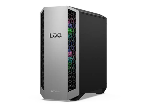 [91DF000WGF] Lenovo LOQ 26ADR10 91DF - Tower - Ryzen 7 8745HX / 3.6 GHz - RAM 16 GB - SSD 1 TB - NVMe - GeForce RTX 5060 - 1GbE, Wi-Fi 6, Bluetooth, Wi-Fi 7 - WLAN: 802.11a/b/g/n/ac/ax/be, Bluetooth 5.4 - Win 11 Home - Monitor: keiner - luna grau (vorderer Rahmen)