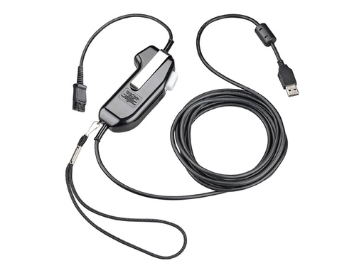 [8K6T0AA#AC3] Poly HP Poly - Headset-Kabel - TAA-konform - Quick Disconnect männlich zu USB 2.0 A männlich - 30.5 cm - Push-to-Talk (PTT)