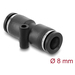 [60743] Delock Pneumatik Steckverbinder 8mm gerade m. Befestigungsl.