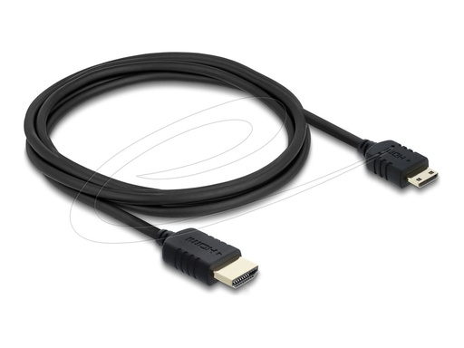[81685] Delock Ultra High Speed - HDMI-Kabel - HDMI männlich zu 19-poliger Mini-HDMI männlich - 2 m - dreifach abgeschirmtes Koaxialkabel - Schwarz - 8K60Hz (7680 x 4320)