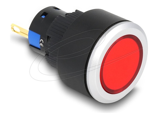 [22053] Delock 16 mm Kunststoff Signallampe rot Lötversion