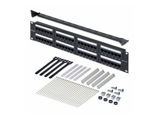[CPANEL48] StarTech.com Patch Panel - 110 Abdrückgerät - Rack montierbar - CAT 6 - UTP - RJ-45 X 48 - Schwarz - 2U - 48.3 cm (19")