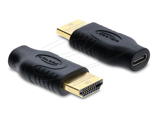 [61076] Delock Ultra High Speed - Videoadapter - USB-C männlich zu HDMI weiblich - Schwarz - 8K60Hz (7680 x 4320)