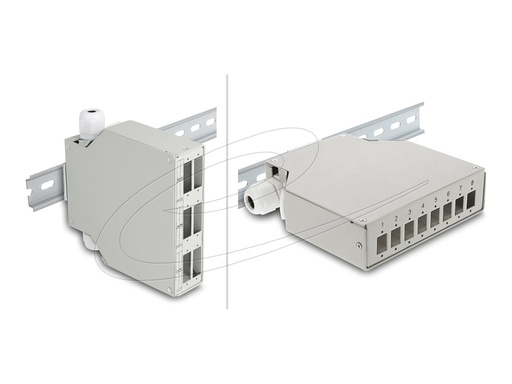 [86095] Delock LWL Patchfeld für SC Duplex und LC Quad mit alternativem Panel 8 x - Patch-Panel