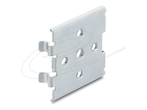 [67394] Delock Hutschienenclip mit 5 Befestigungslöchern - Kabel