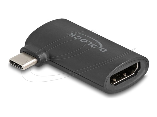 [64289] Delock Videoadapter - USB-C männlich gewinkelt zu HDMI weiblich - Schwarz - Unterstützung für 4K60Hz (3840 x 2160)