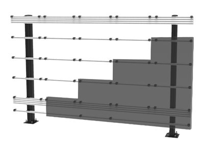 [DS-LEDKBD-IAB-146] Peerless AV SEAMLESS Kitted+ Series - Befestigungskit - modular - für dvLED Videowand - Schraubbefestigung - Aluminium - Bildschirmgröße: 370.8 cm (146")