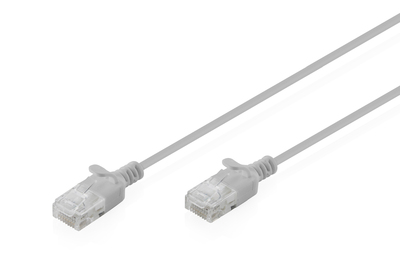 [DK-1618-003S] DIGITUS CAT 6 U-UTP Slim Patchkabel, 0,3 m, Grau