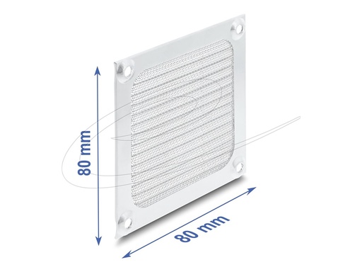 [67456] Delock Lüftergitter mit Filter - Aluminium, mit Edelstahlfiltergewebe