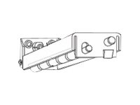 [G43012M] Zebra Baugruppe linke obere segmentierte Niederhalterwalze