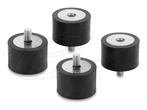 [60821] Delock Vibrationsdämpfer M6 x 1 mm D 30 H 20 mit Innen und Außengewinde 4