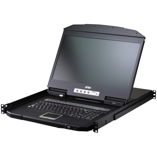 [CL3708NX-ATA-GG] ATEN CL3708NX DE KVM-Switch 8-Port 18.5"-LCD-Konsole USB HDMI DE-Layout