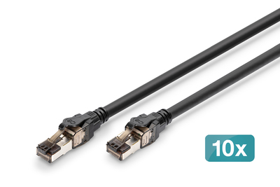 [DK-1843-010-10] DIGITUS CAT 8.1 S/FTP-Patchkabel, 1 m,  10 Stück