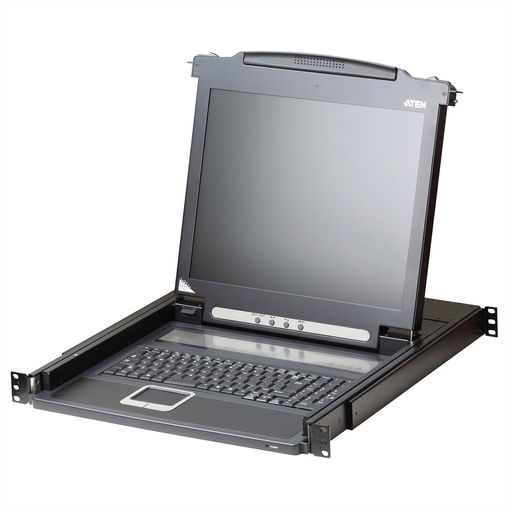 [CL1000N-ATA-EG] ATEN CL1000N Konsole GB USB-PS/2 VGA Englische Tastatur - KVM-Umschalter - PS/2