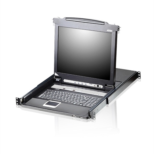 [CL5716N-ATA-FG] ATEN 16-Port Single Rail 19i LCD KVM Switch with USB Peripheral Support Broadcast Mode - Kabel - Digital/Daten