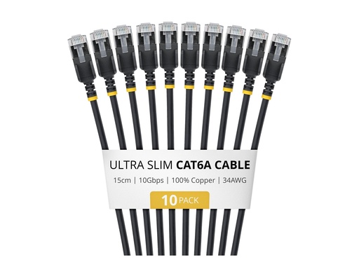 [6ASTP34BKS15CM10PK] StarTech.com Startech - Patch-Kabel - RJ-45 (M) zu RJ-45 (M)