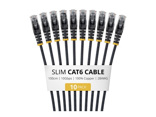 [N6PAT100CMBKS10PK] StarTech.com Startech - Patch-Kabel - RJ-45 (M) zu RJ-45 (M)